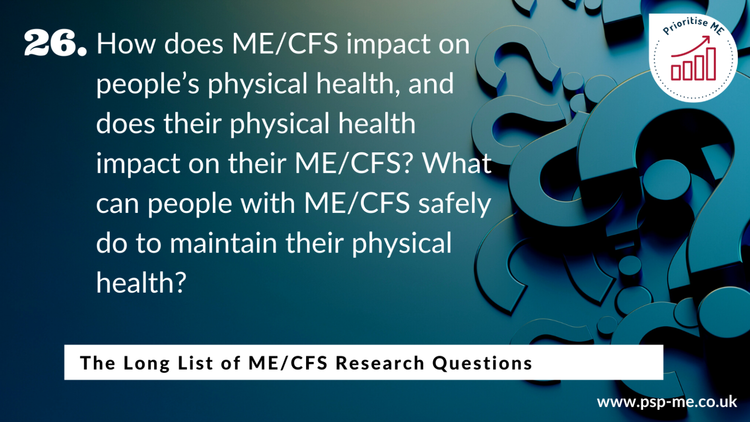 The Long List of ME_CFS Research Questions (26)