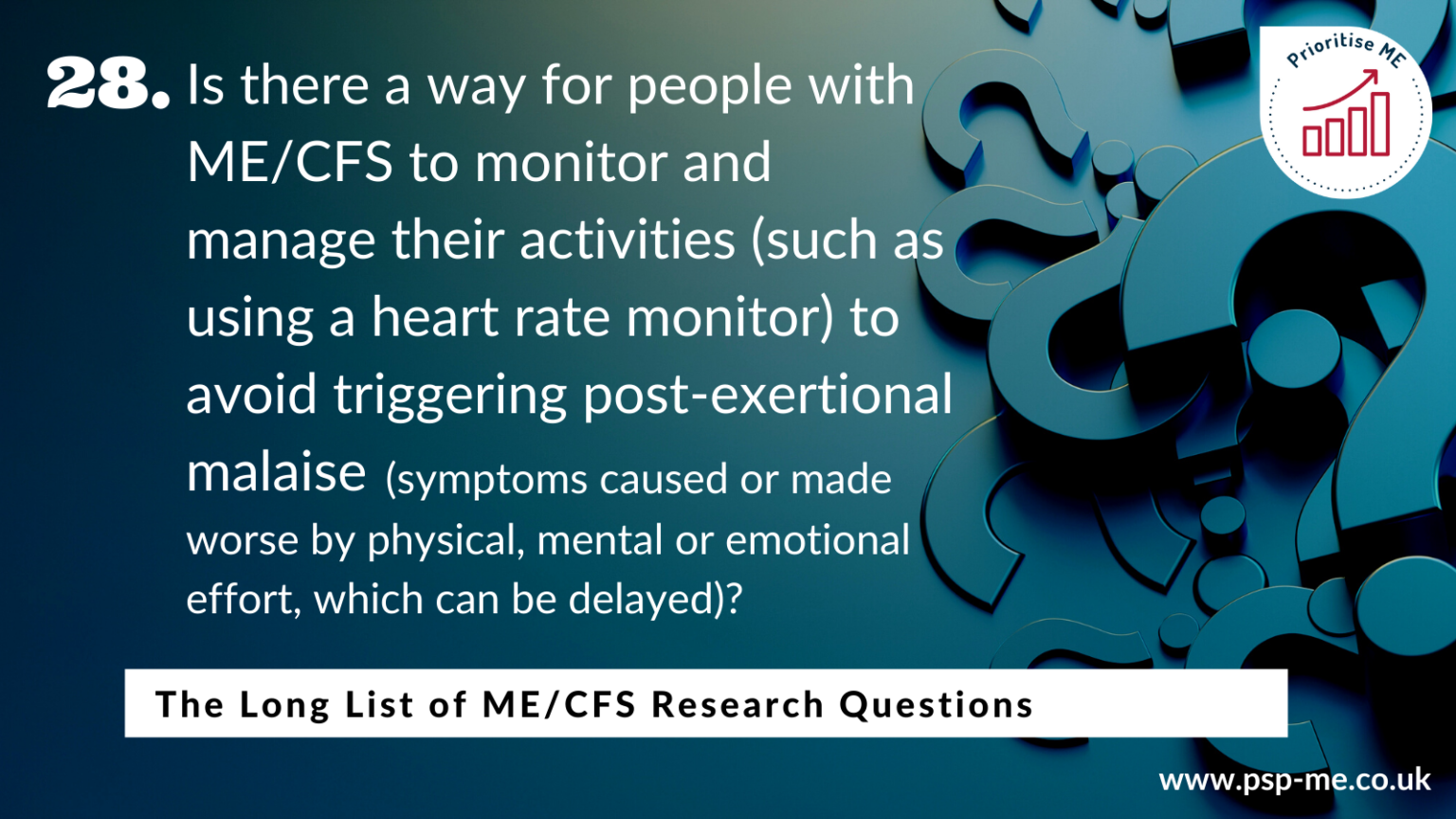 The Long List of ME_CFS Research Questions (28)
