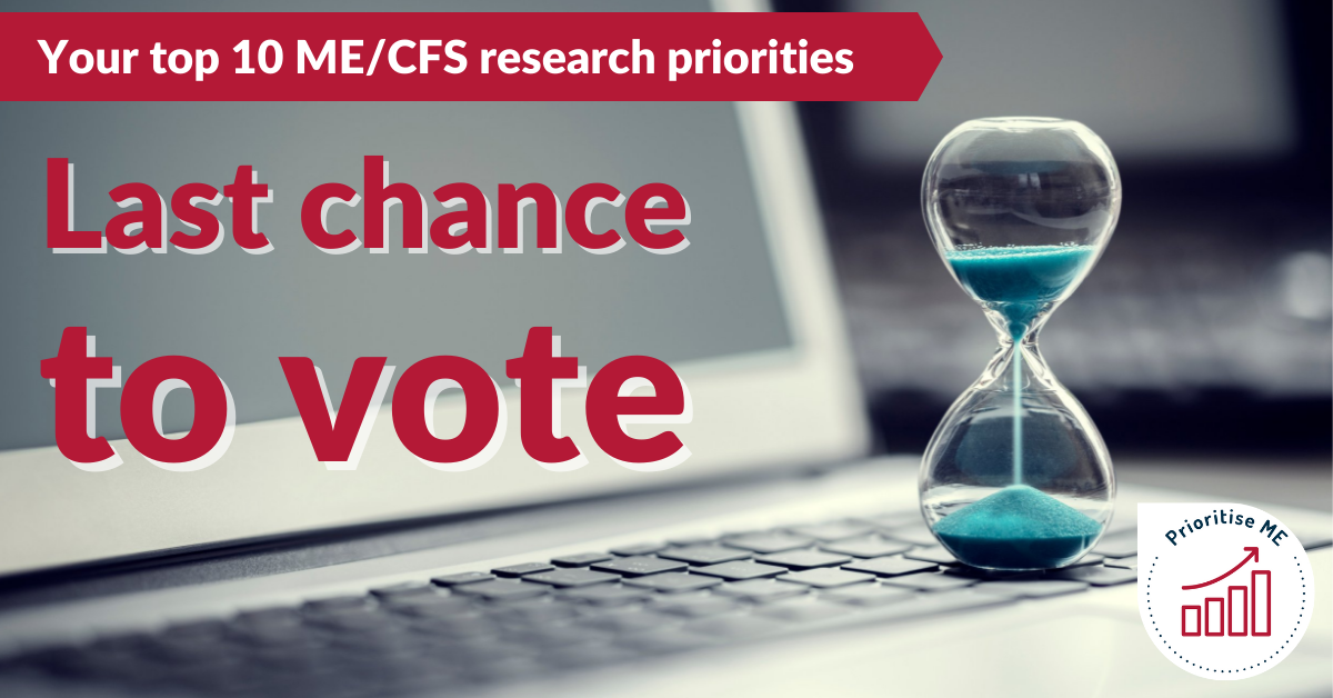 Last chance to vote for your top ten ME/CFS research priorities